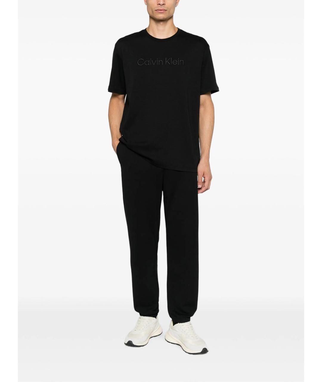 CALVIN KLEIN Черная хлопковая футболка, фото 4