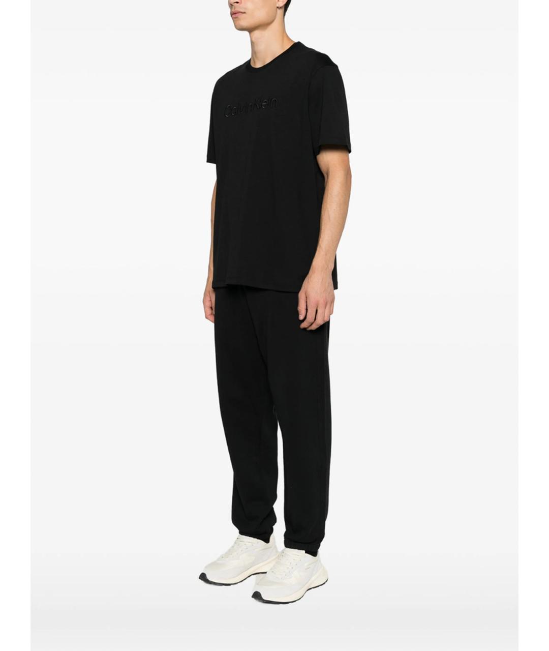 CALVIN KLEIN Черная хлопковая футболка, фото 3