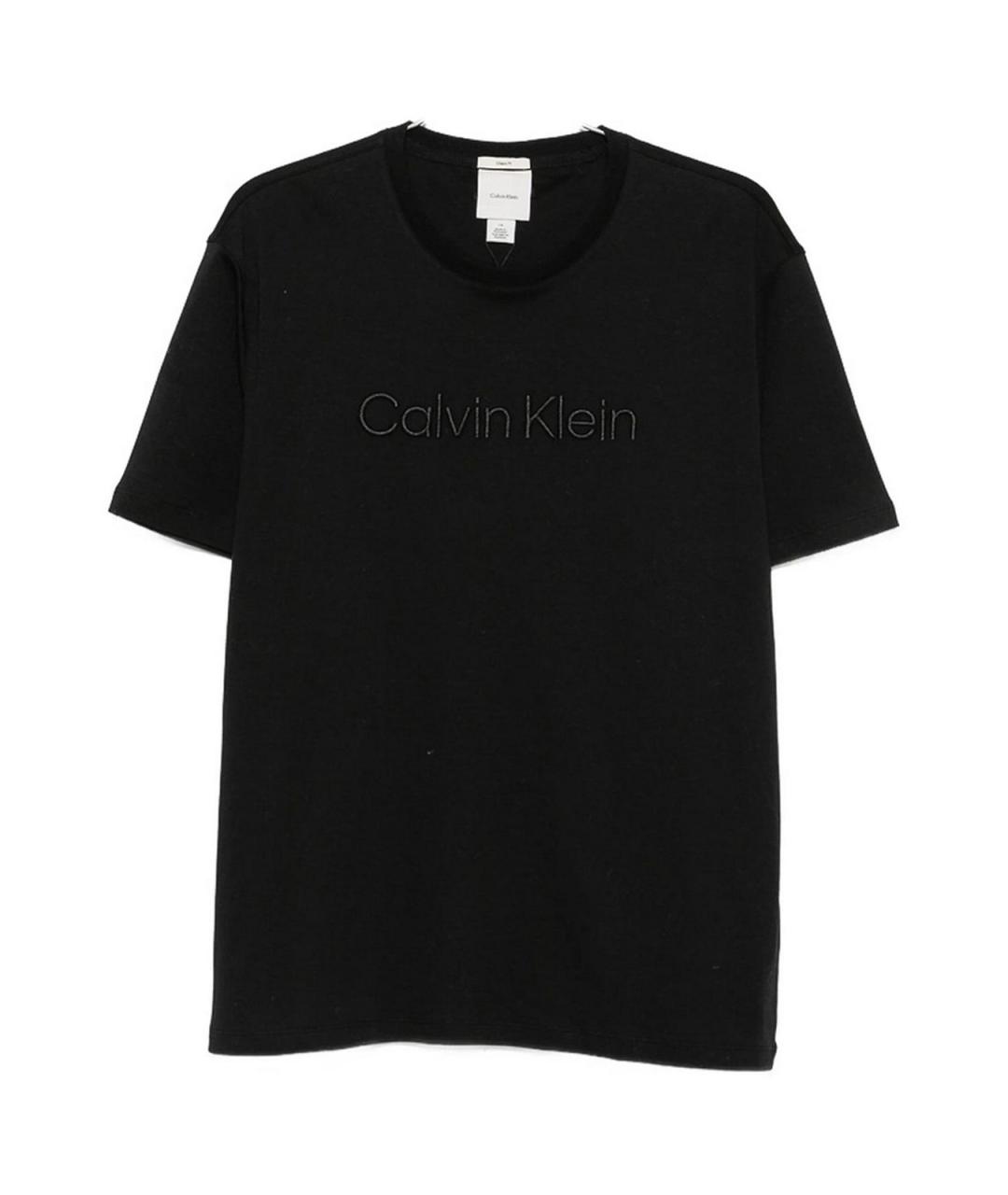 CALVIN KLEIN Черная хлопковая футболка, фото 1