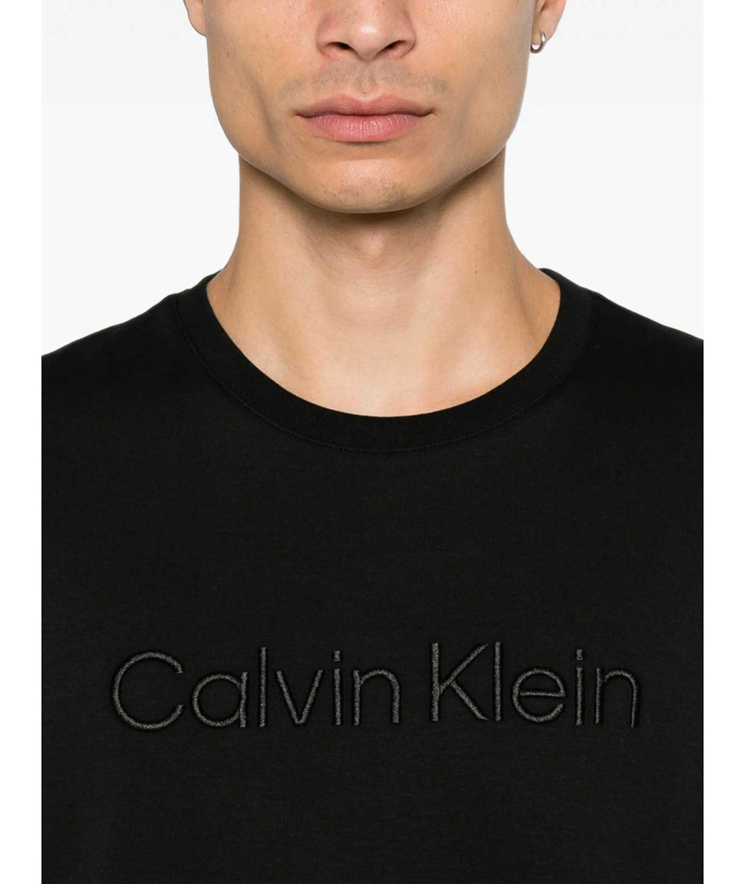 CALVIN KLEIN Черная хлопковая футболка, фото 5