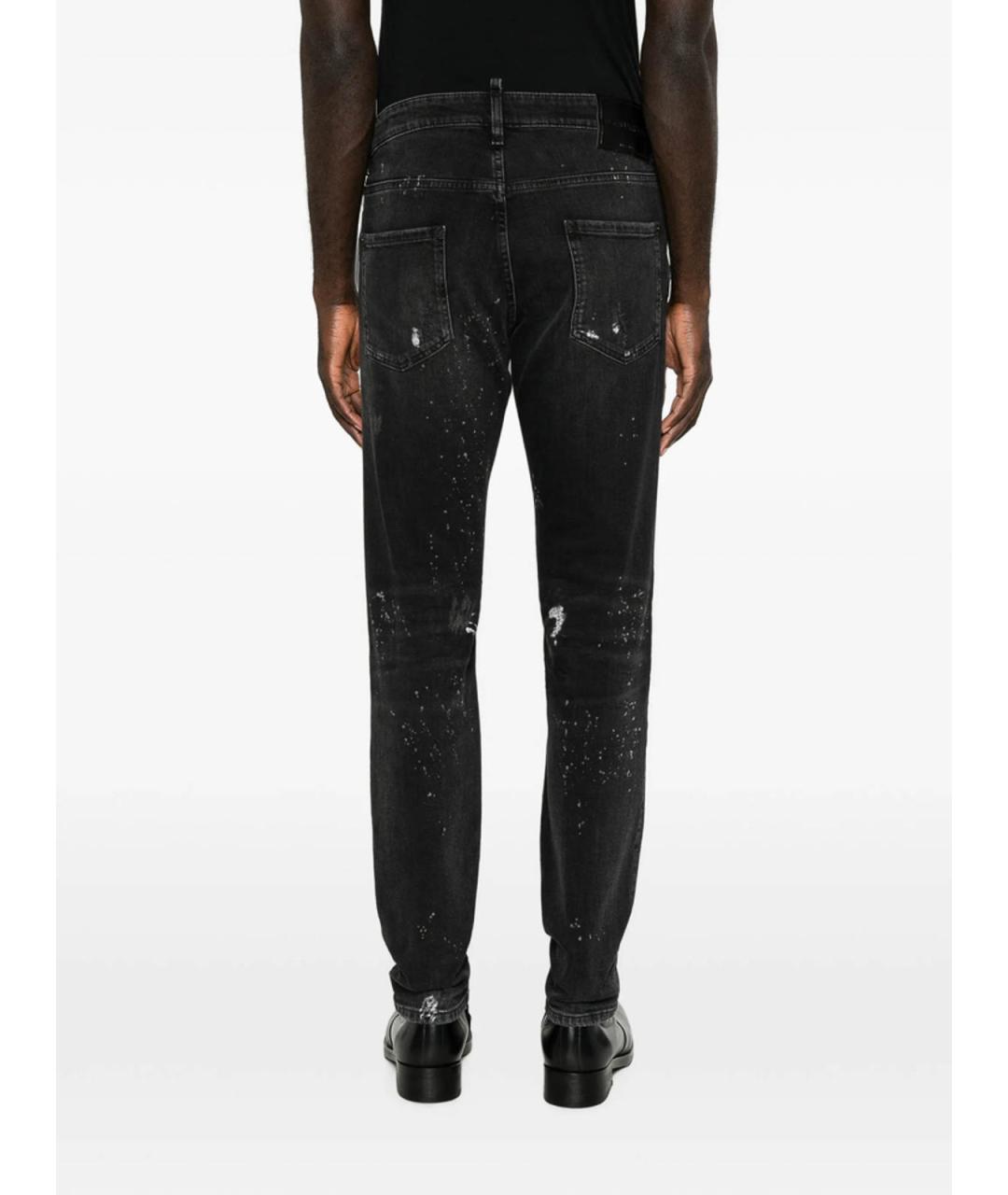 DSQUARED2 Черные хлопковые прямые джинсы, фото 5