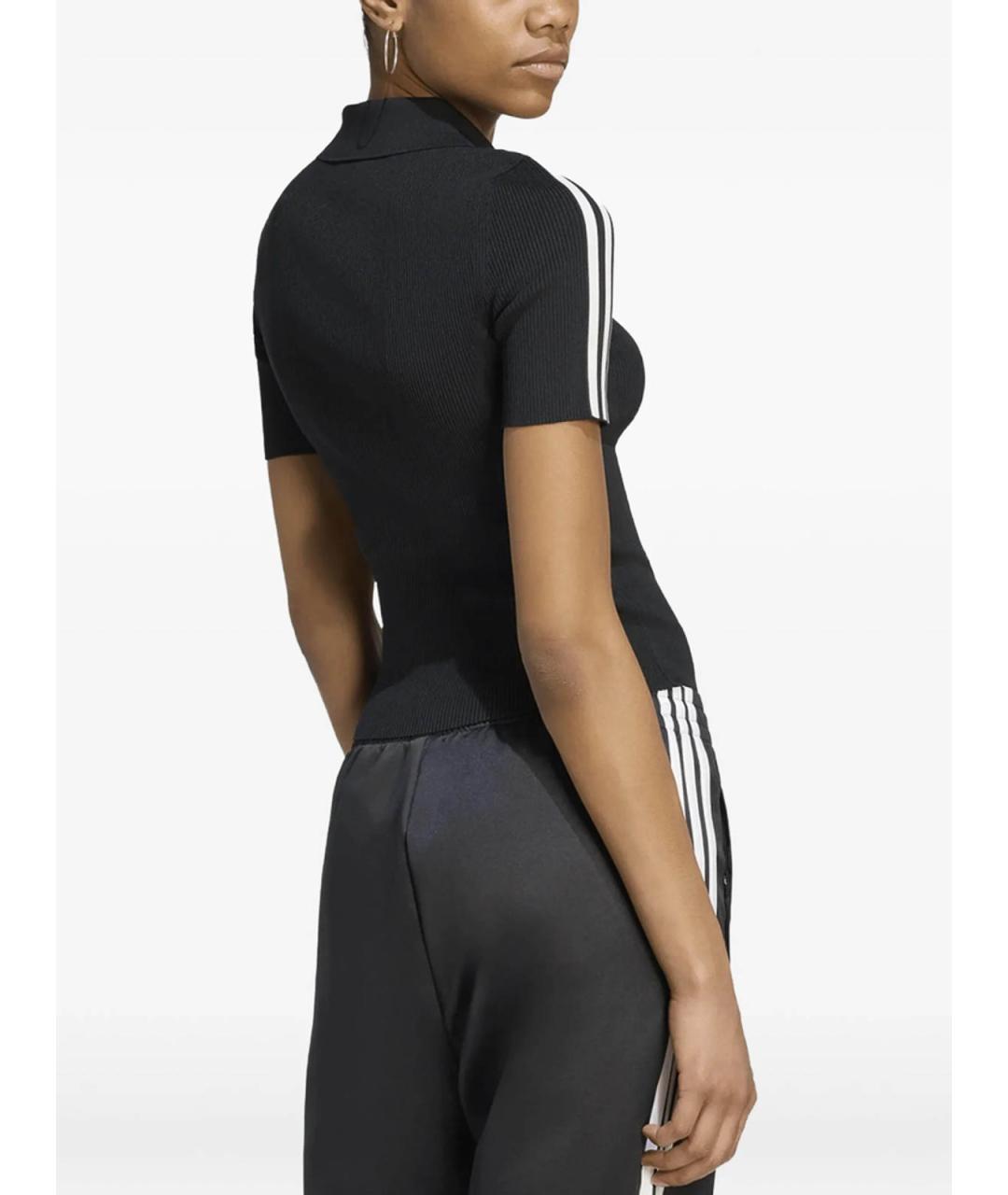 ADIDAS Черная полиэстеровая футболка, фото 2