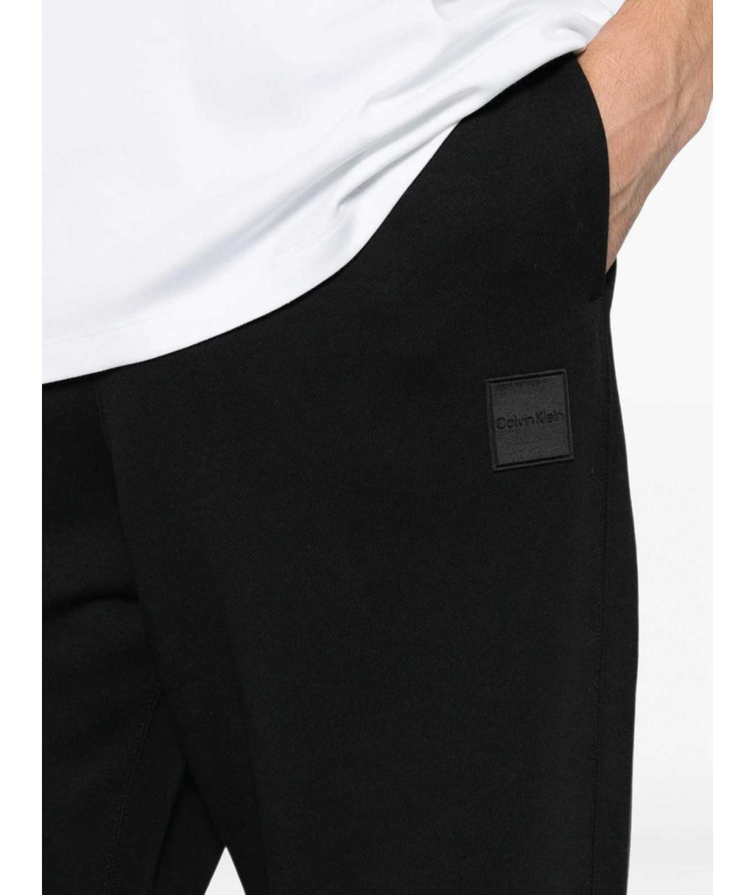 CALVIN KLEIN Черные хлопковые повседневные брюки, фото 4