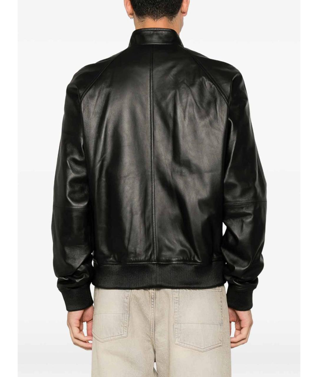 DSQUARED2 Черная кожаная куртка, фото 4