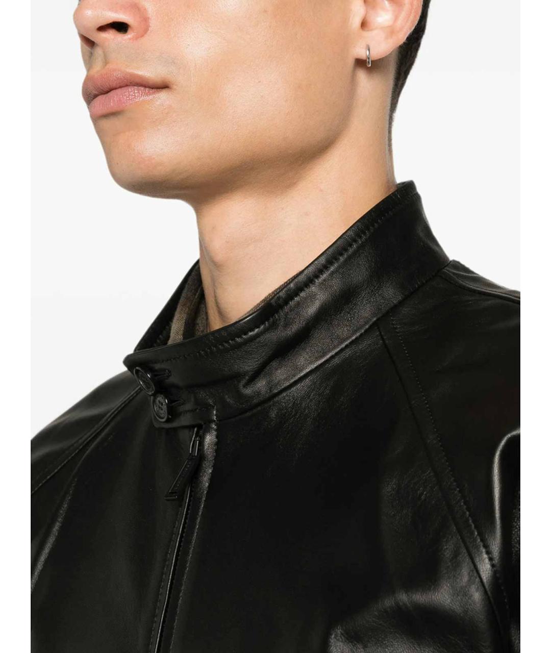 DSQUARED2 Черная кожаная куртка, фото 5