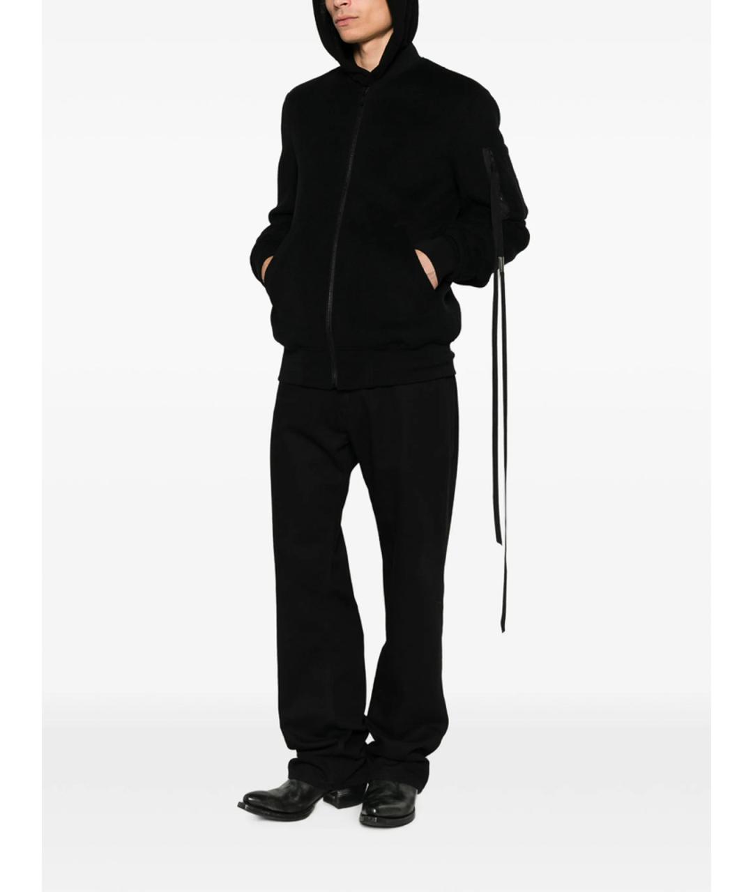 ANN DEMEULEMEESTER Черная хлопковая куртка, фото 2