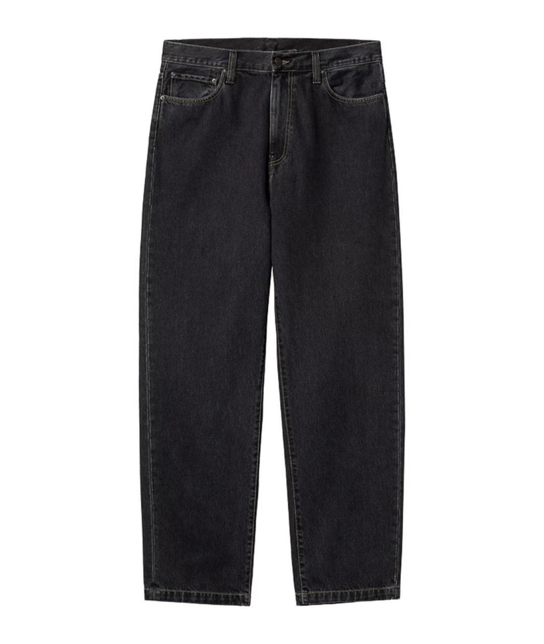 CARHARTT Черные хлопковые прямые джинсы, фото 1