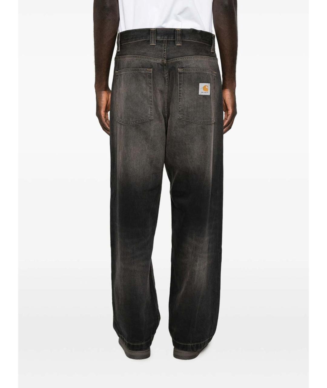 CARHARTT Черные хлопковые прямые джинсы, фото 5