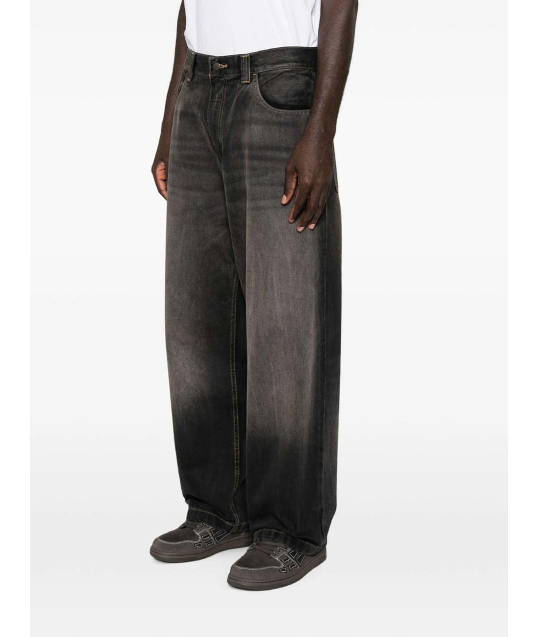 CARHARTT Черные хлопковые прямые джинсы, фото 2