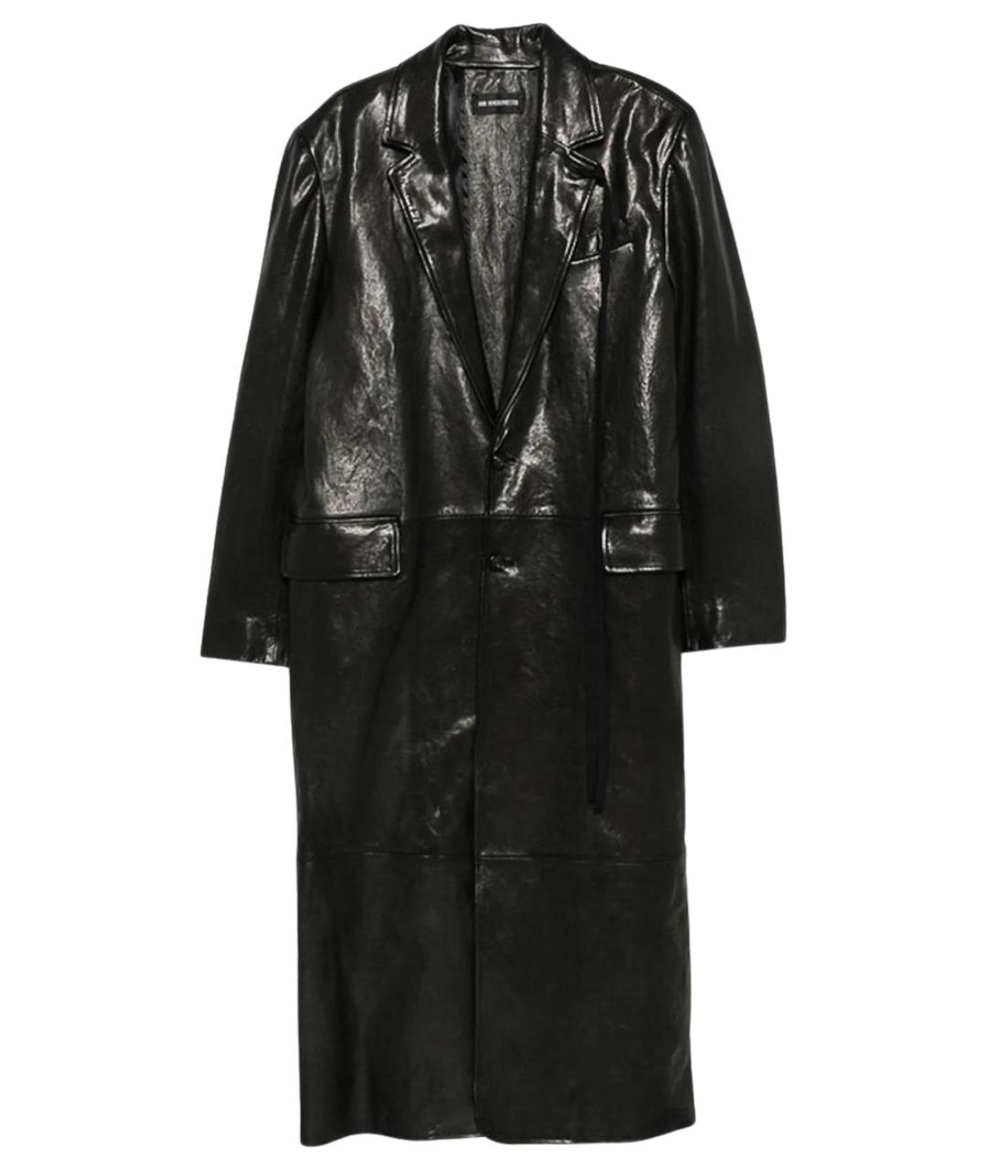 ANN DEMEULEMEESTER Черное кожаное пальто, фото 1