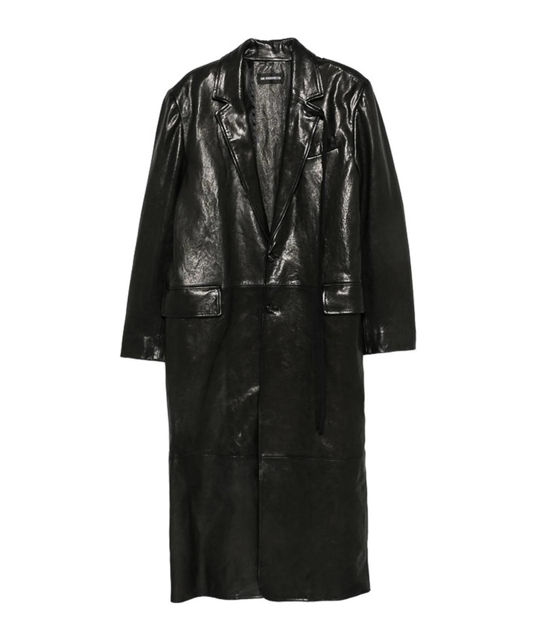 ANN DEMEULEMEESTER Черное кожаное пальто, фото 6