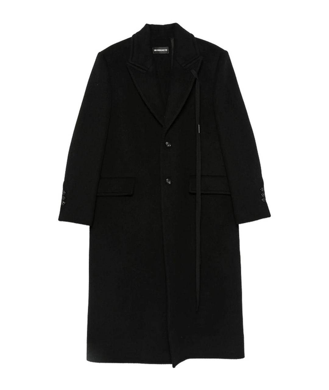 ANN DEMEULEMEESTER Черное шерстяное пальто, фото 1