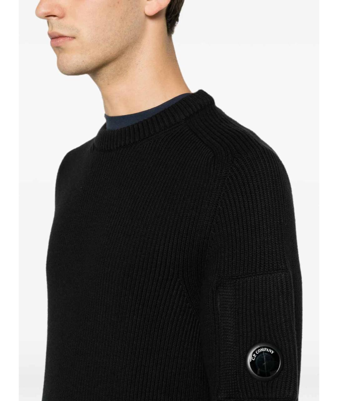 CP COMPANY Черный хлопковый джемпер / свитер, фото 3