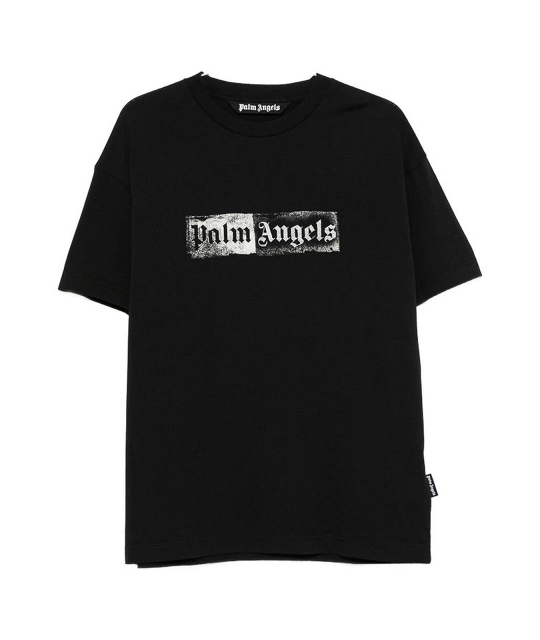 PALM ANGELS Черная хлопковая футболка, фото 1