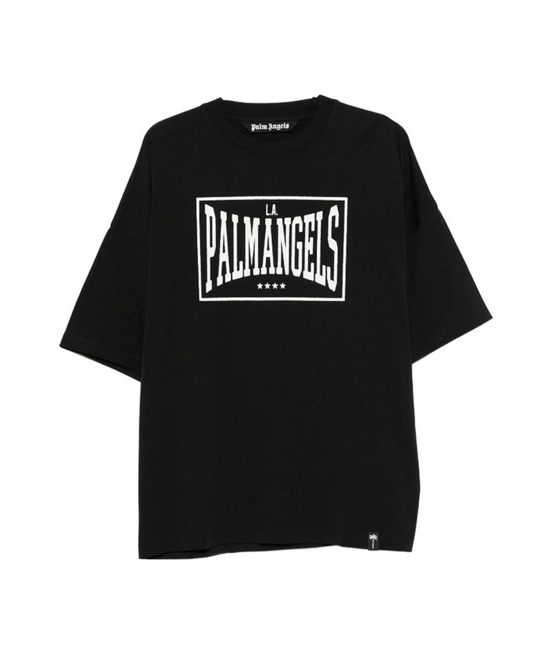 PALM ANGELS Черная хлопковая футболка, фото 1