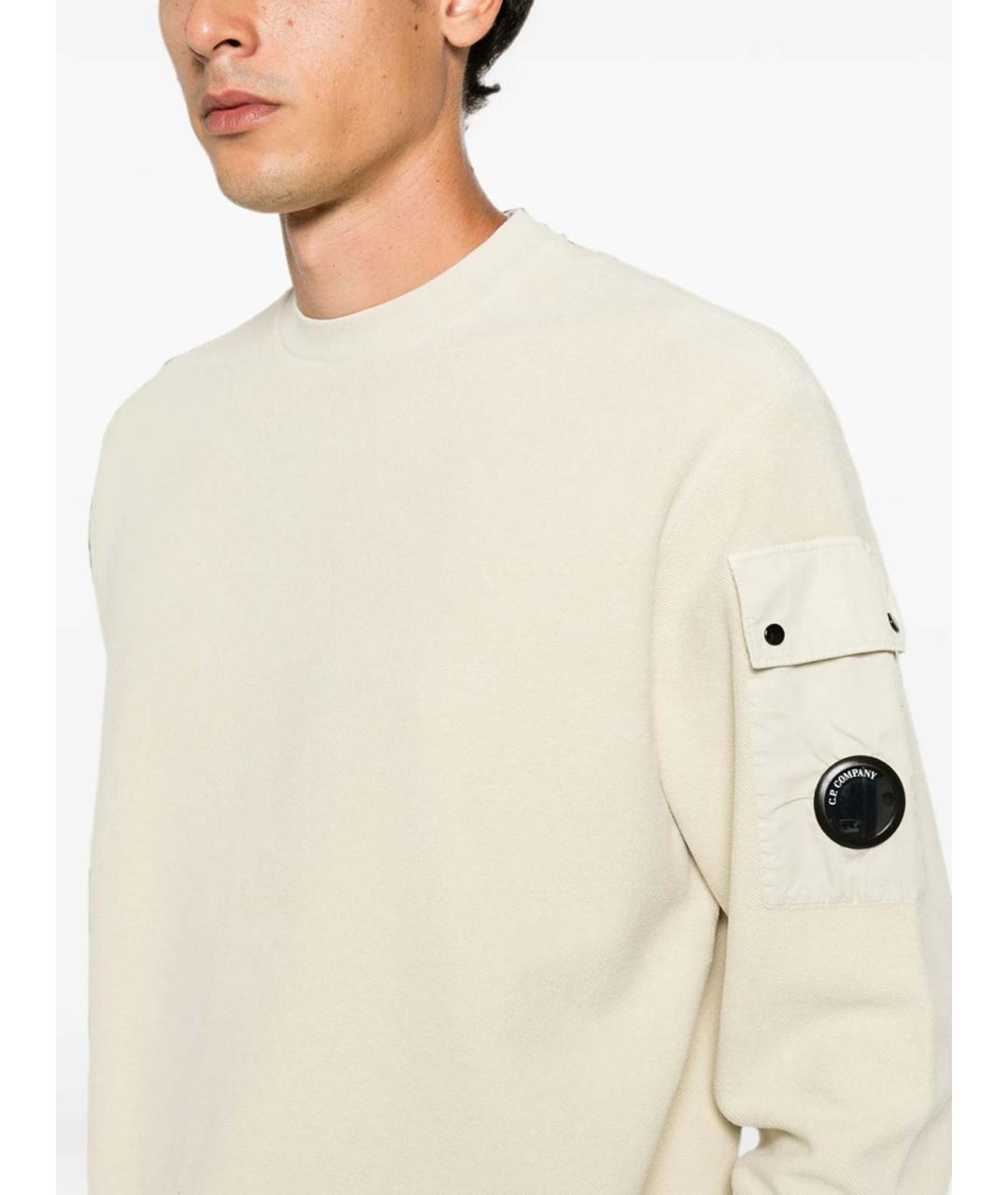CP COMPANY Бежевый хлопковый джемпер / свитер, фото 2