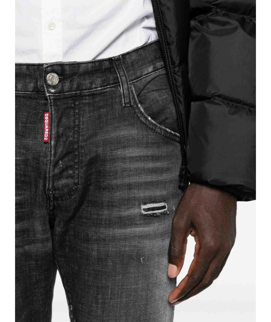 DSQUARED2 Черные хлопковые джинсы скинни, фото 4