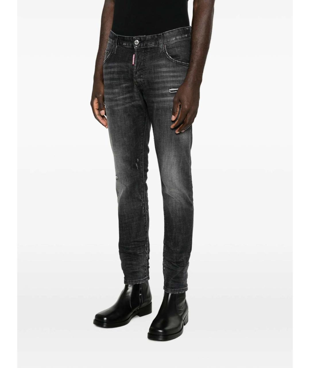DSQUARED2 Черные хлопковые джинсы скинни, фото 3