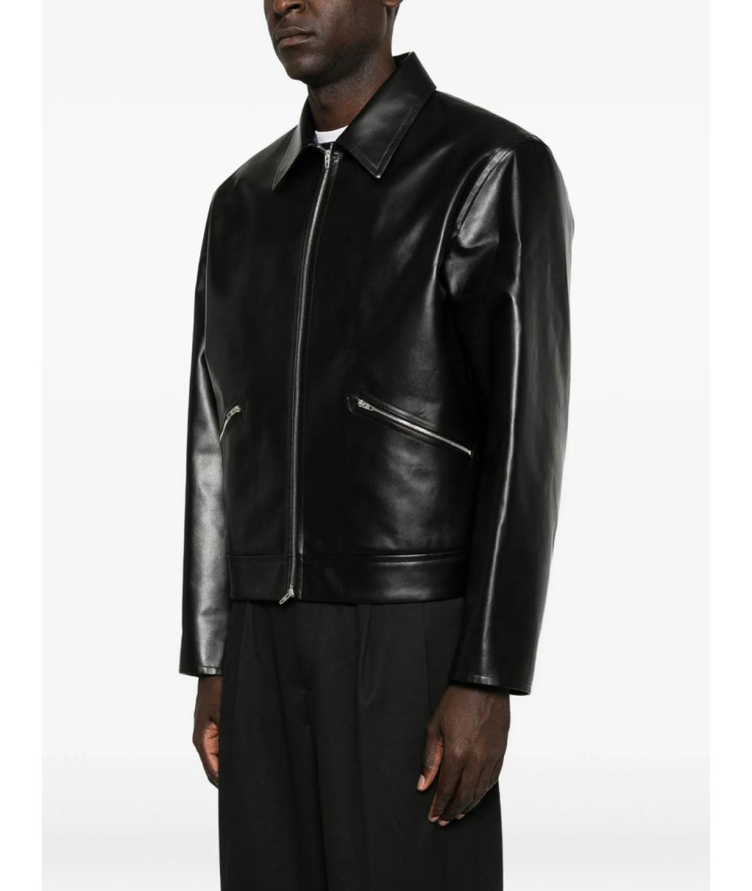 JIL SANDER Черная кожаная куртка, фото 5