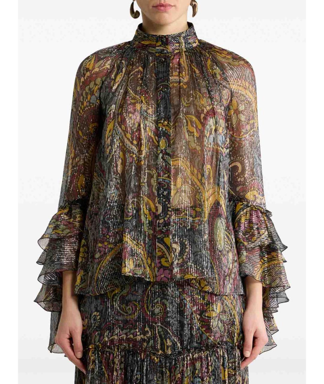 ETRO Мульти шелковая рубашка, фото 4