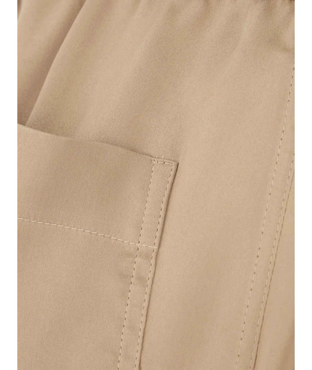 TOM FORD Бежевые шелковые прямые брюки, фото 3