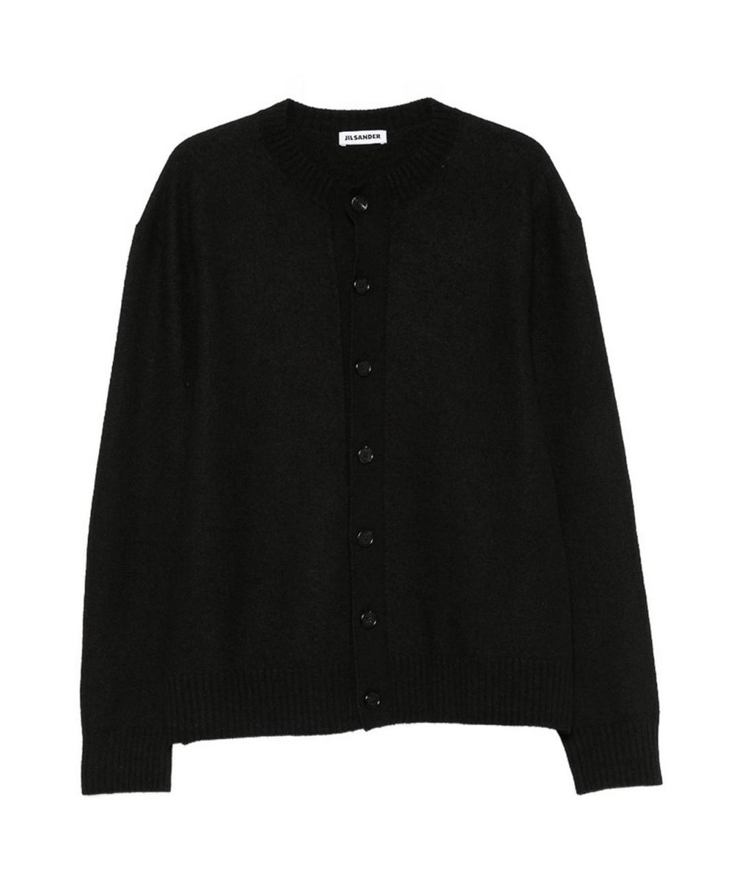 JIL SANDER Черный шерстяной кардиган, фото 1