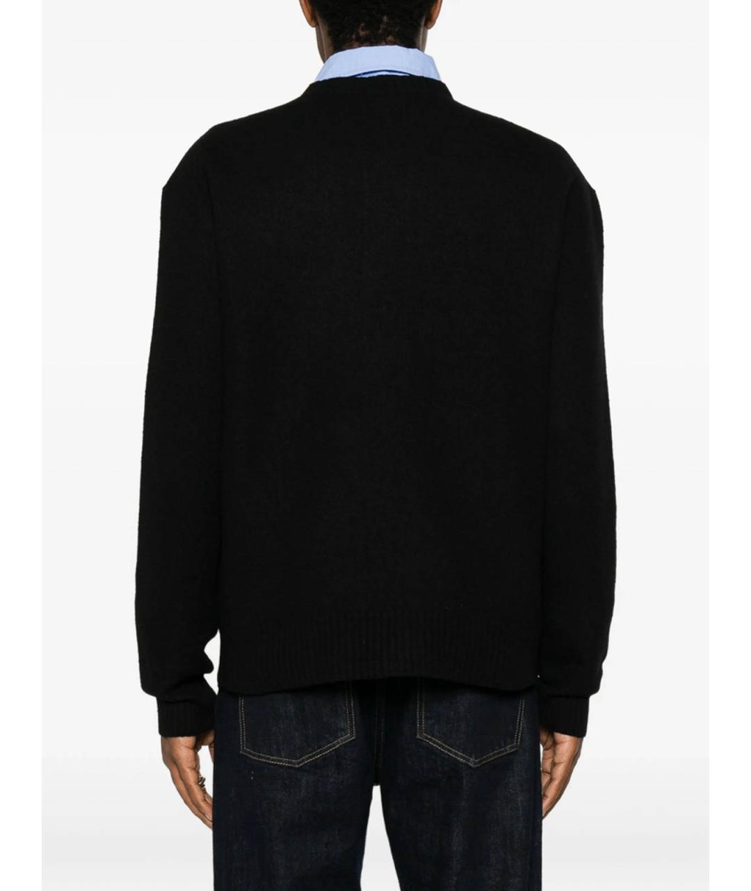 JIL SANDER Черный шерстяной кардиган, фото 5