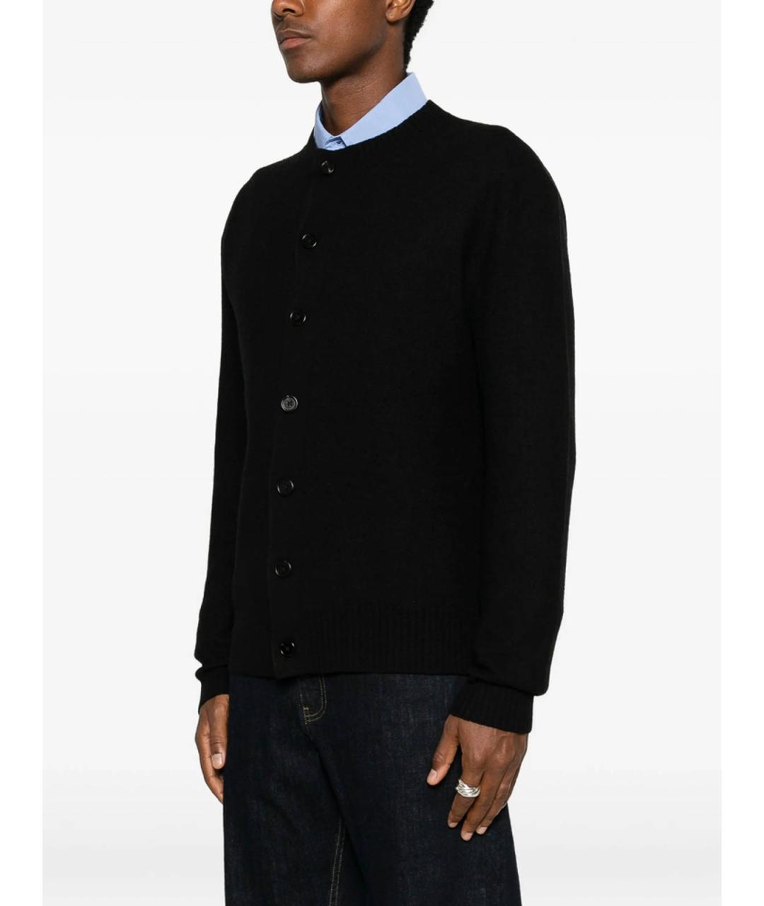 JIL SANDER Черный шерстяной кардиган, фото 4
