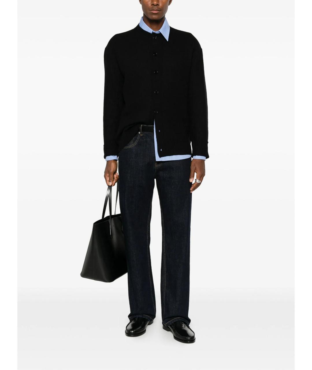 JIL SANDER Черный шерстяной кардиган, фото 3