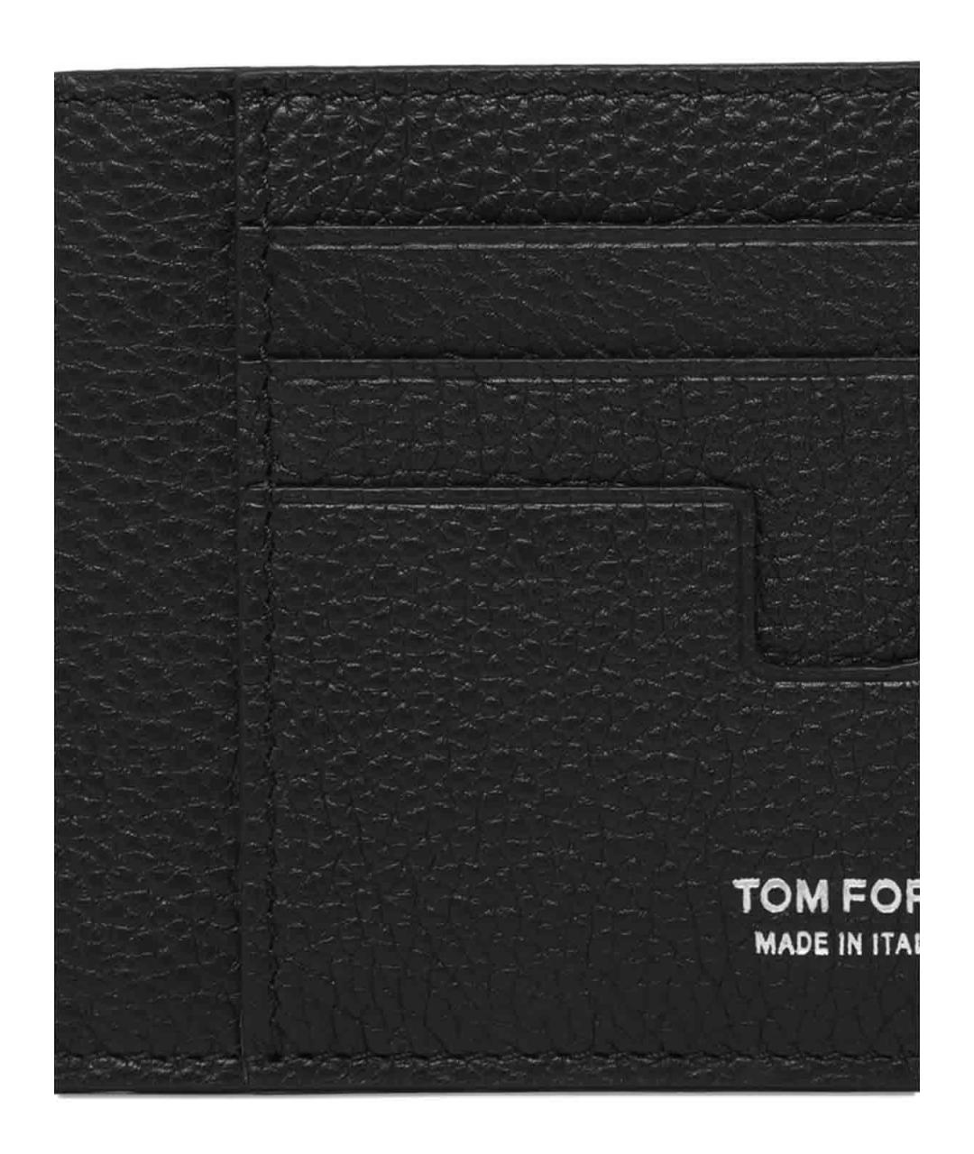 TOM FORD Черный кожаный кардхолдер, фото 2