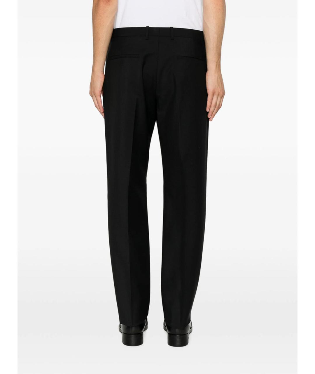 JIL SANDER Черные хлопковые повседневные брюки, фото 3