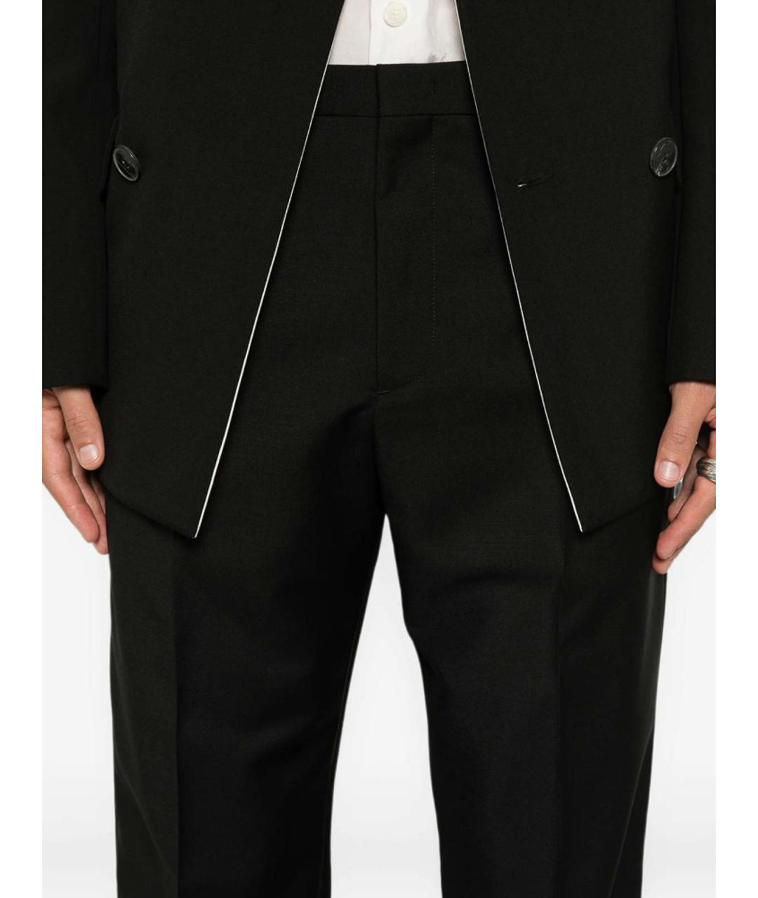 JIL SANDER Черные хлопковые повседневные брюки, фото 4