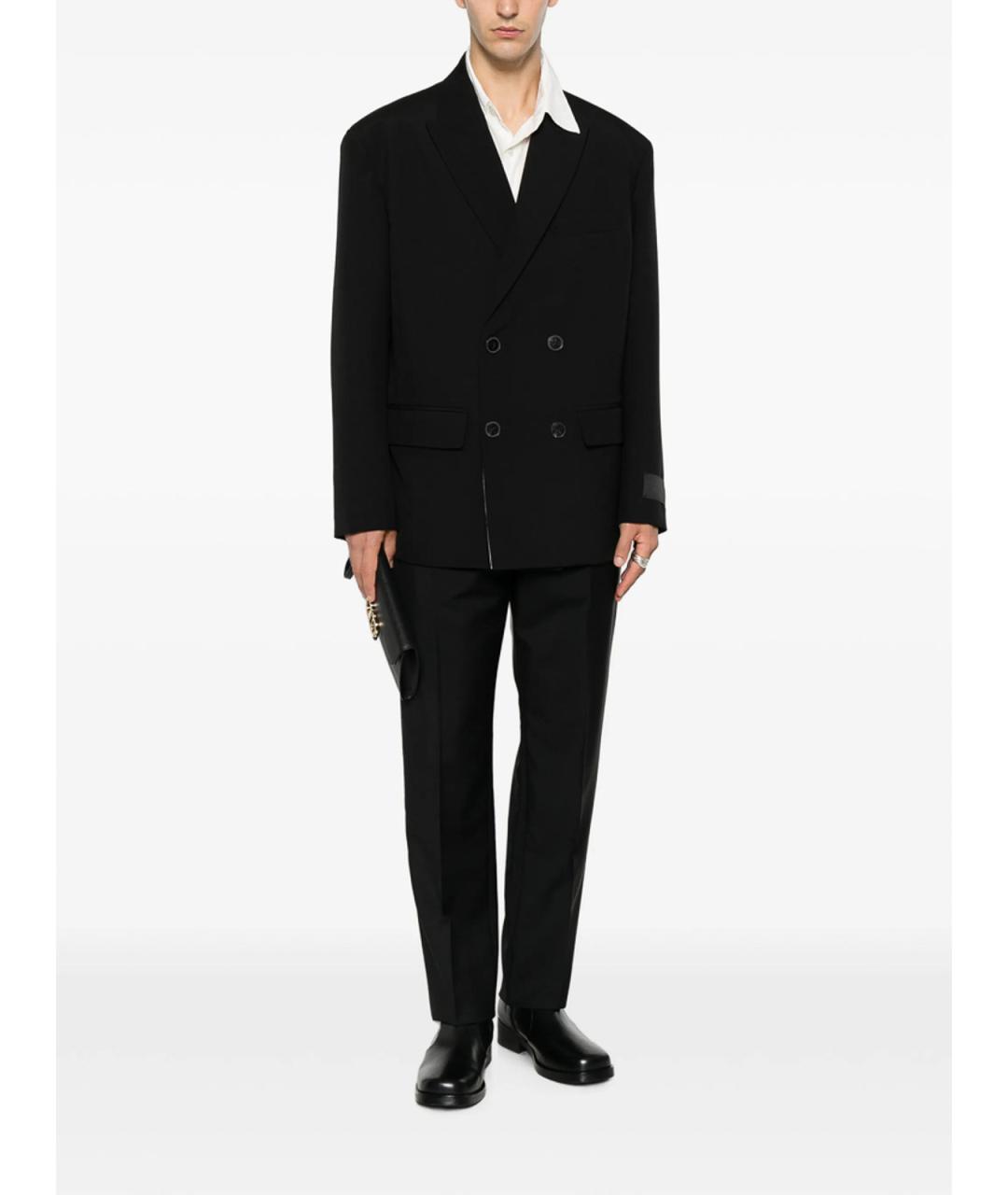 JIL SANDER Черные хлопковые повседневные брюки, фото 2