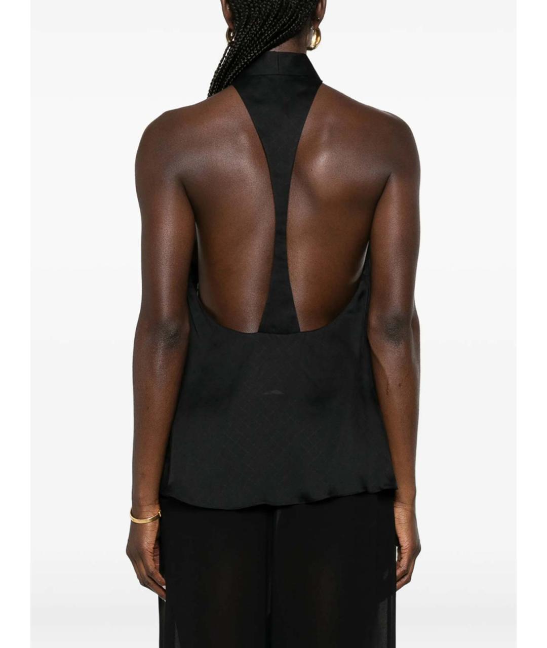 TOM FORD Черная шелковая блузы, фото 4