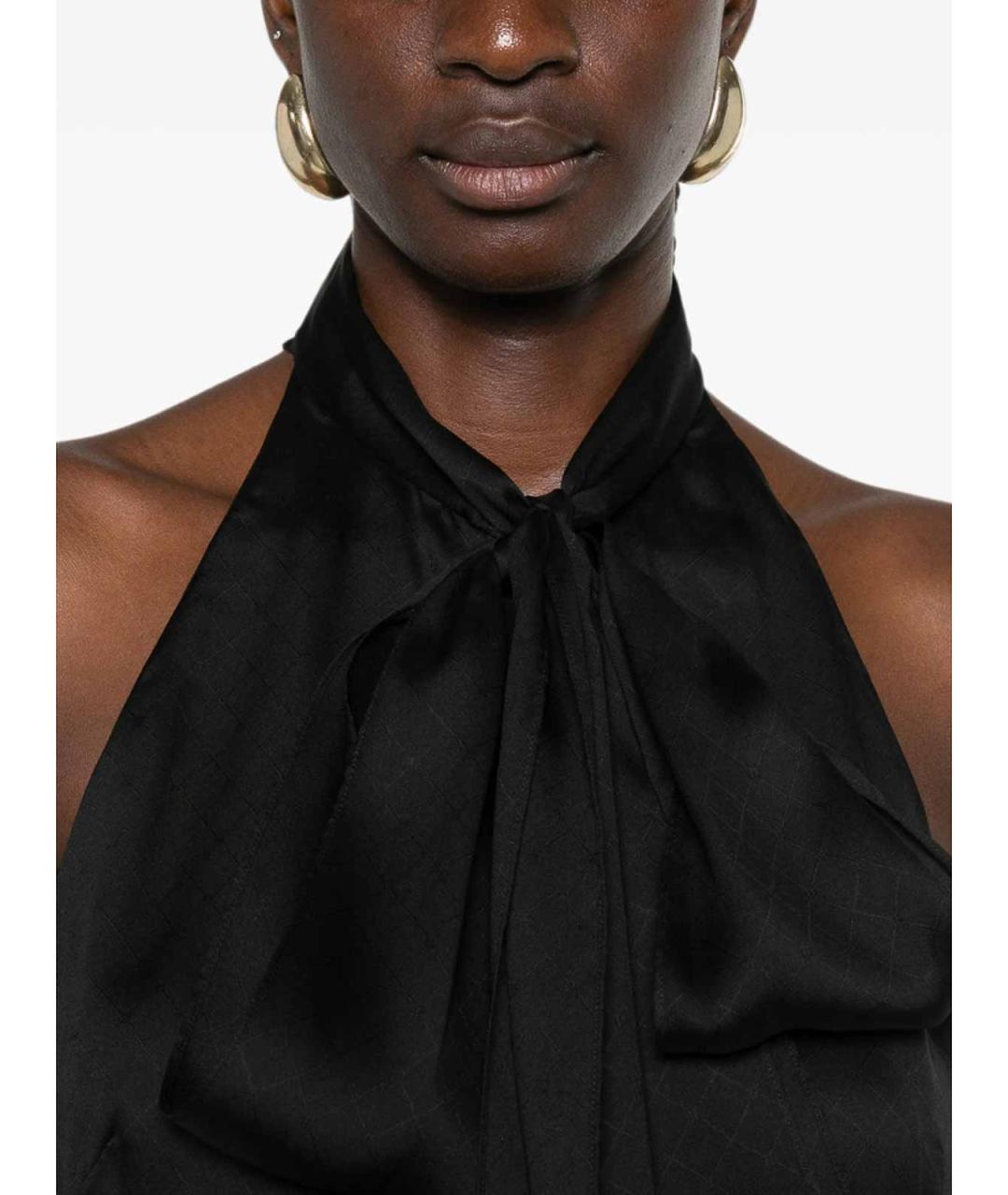 TOM FORD Черная шелковая блузы, фото 3