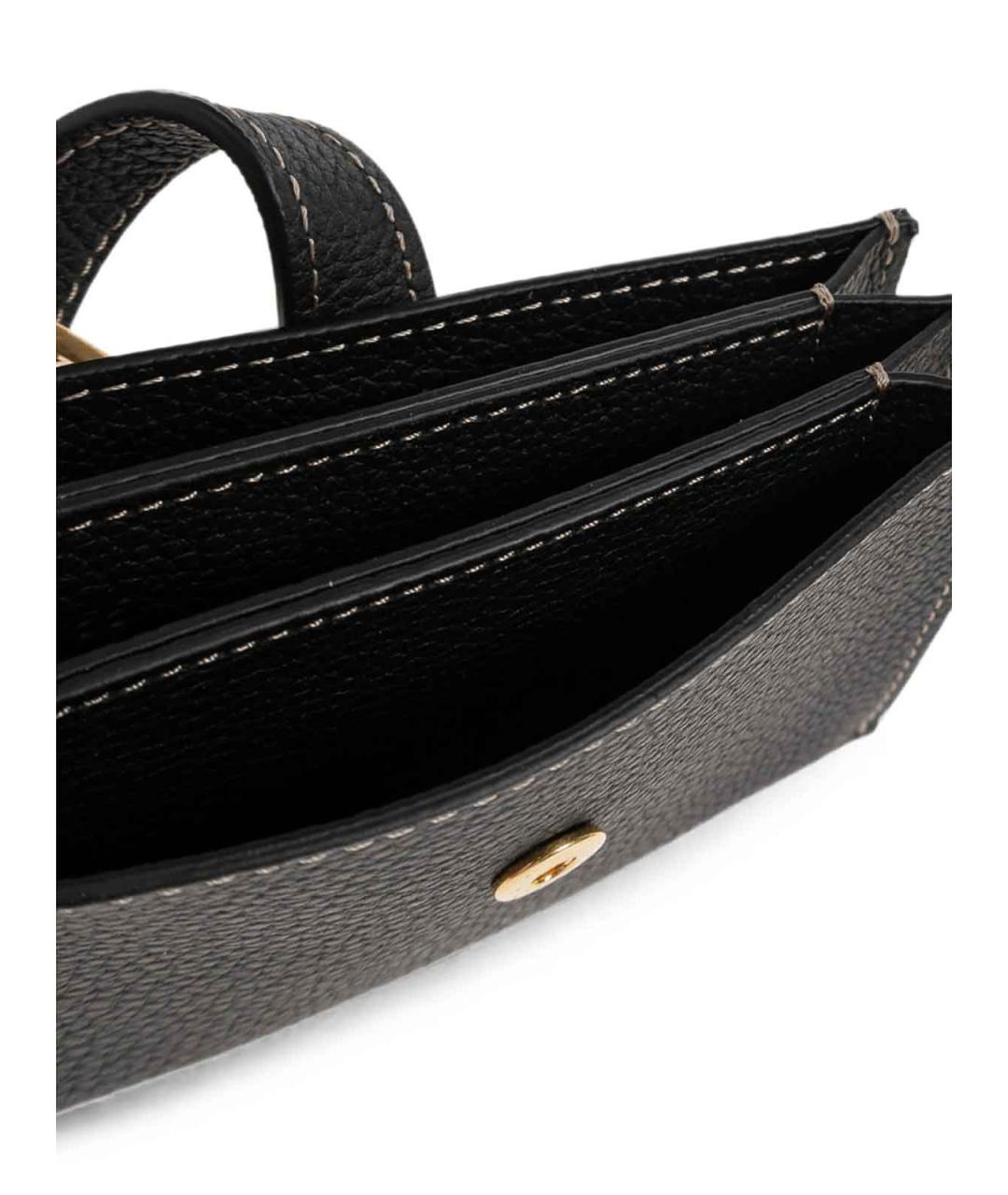 TOD'S Черный кожаный кошелек, фото 5