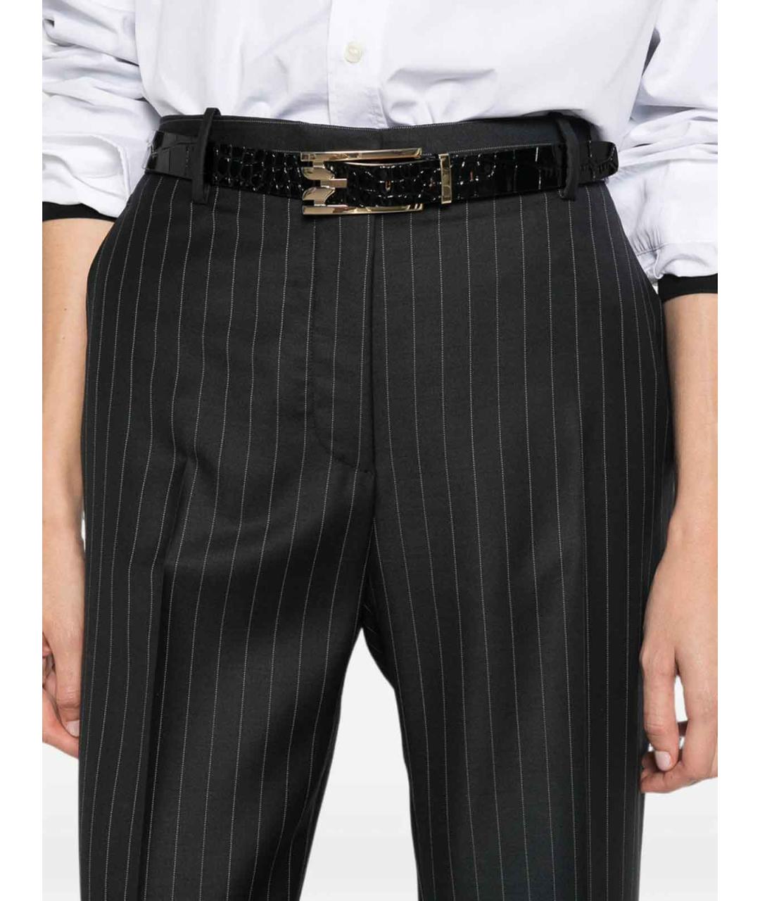 TOM FORD Черные шерстяные прямые брюки, фото 2