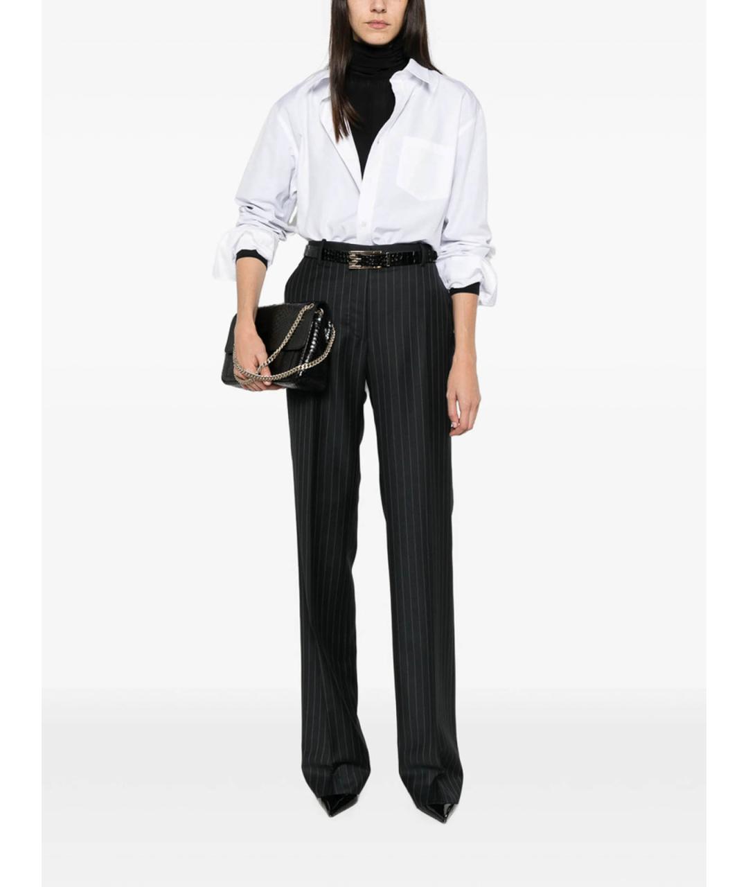 TOM FORD Черные шерстяные прямые брюки, фото 3