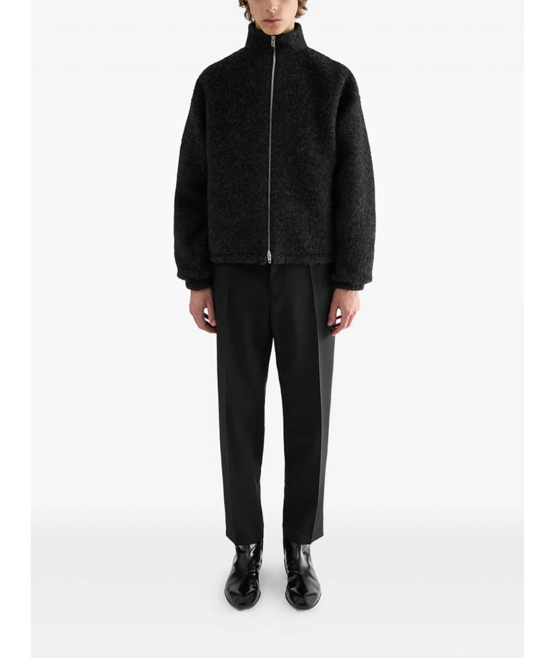 JIL SANDER Черные хлопковые повседневные брюки, фото 4