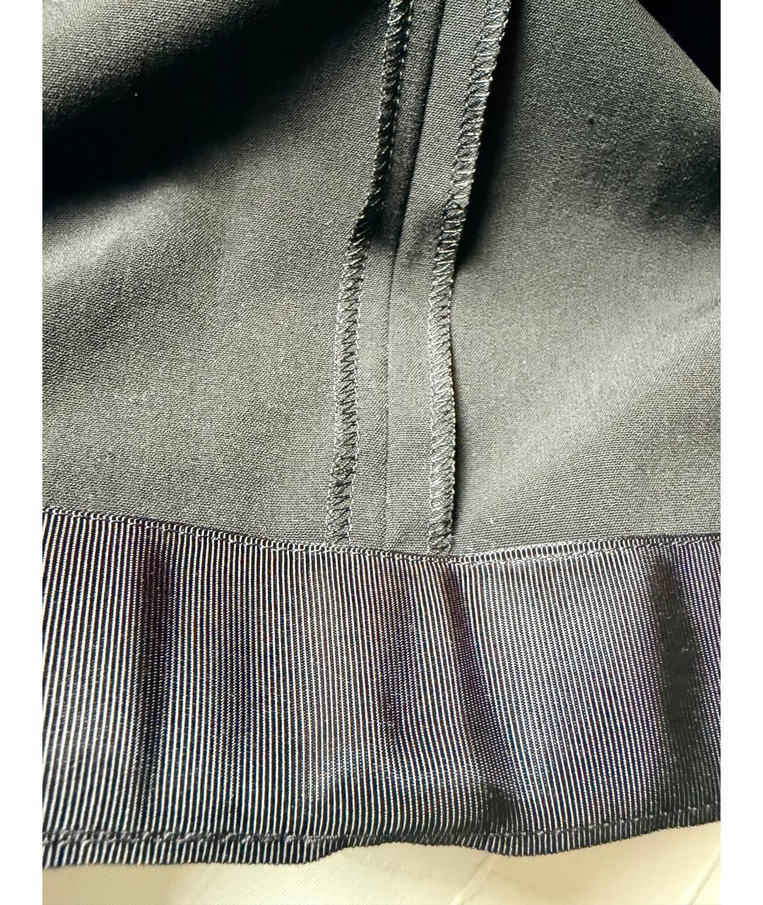 SPORTMAX Черная вискозная юбка мини, фото 4