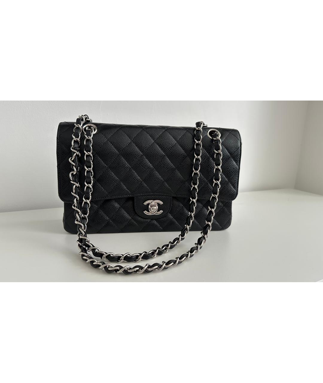 CHANEL Черная кожаная сумка через плечо, фото 8