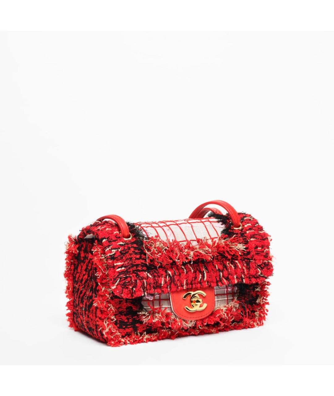 CHANEL Красная льняная сумка через плечо, фото 2