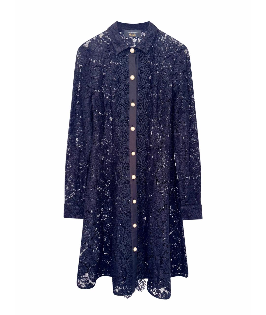 THE KOOPLES Черное хлопко-эластановое коктейльное платье, фото 1