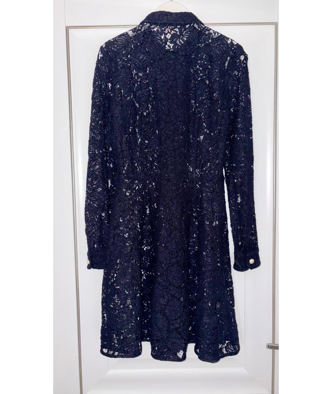 THE KOOPLES Черное хлопко-эластановое коктейльное платье, фото 2
