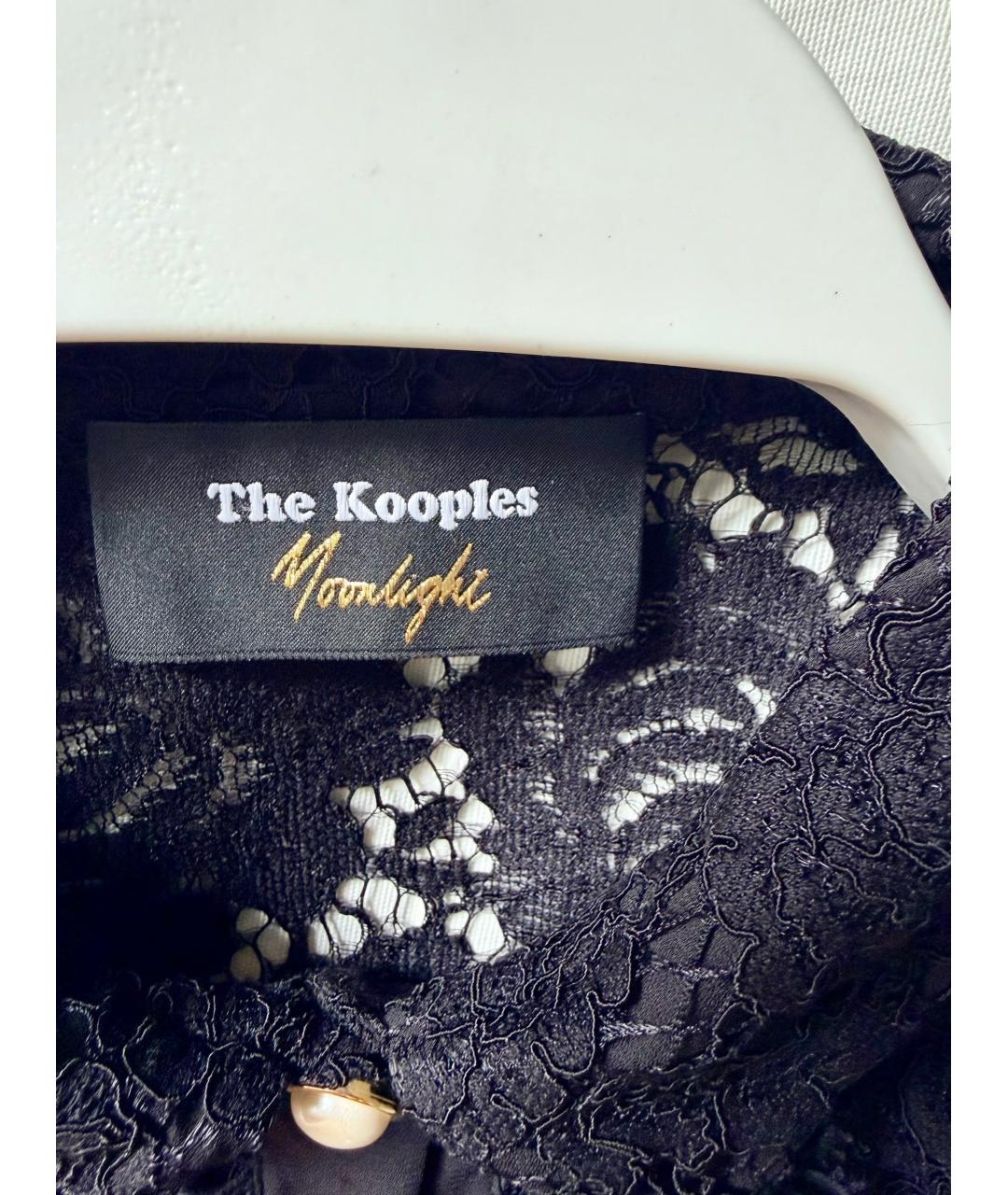 THE KOOPLES Черное хлопко-эластановое коктейльное платье, фото 3