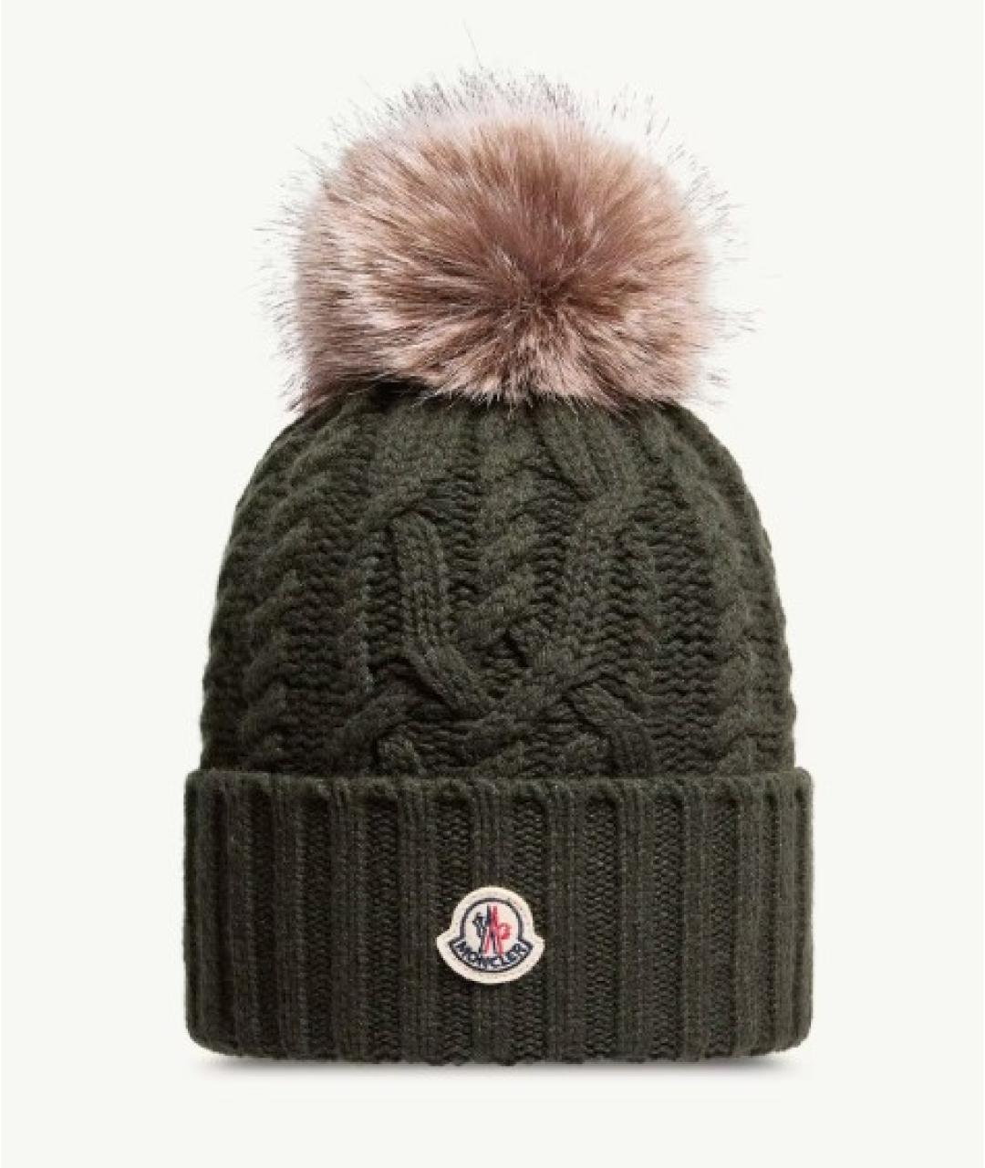 MONCLER Зеленая шапка, фото 3