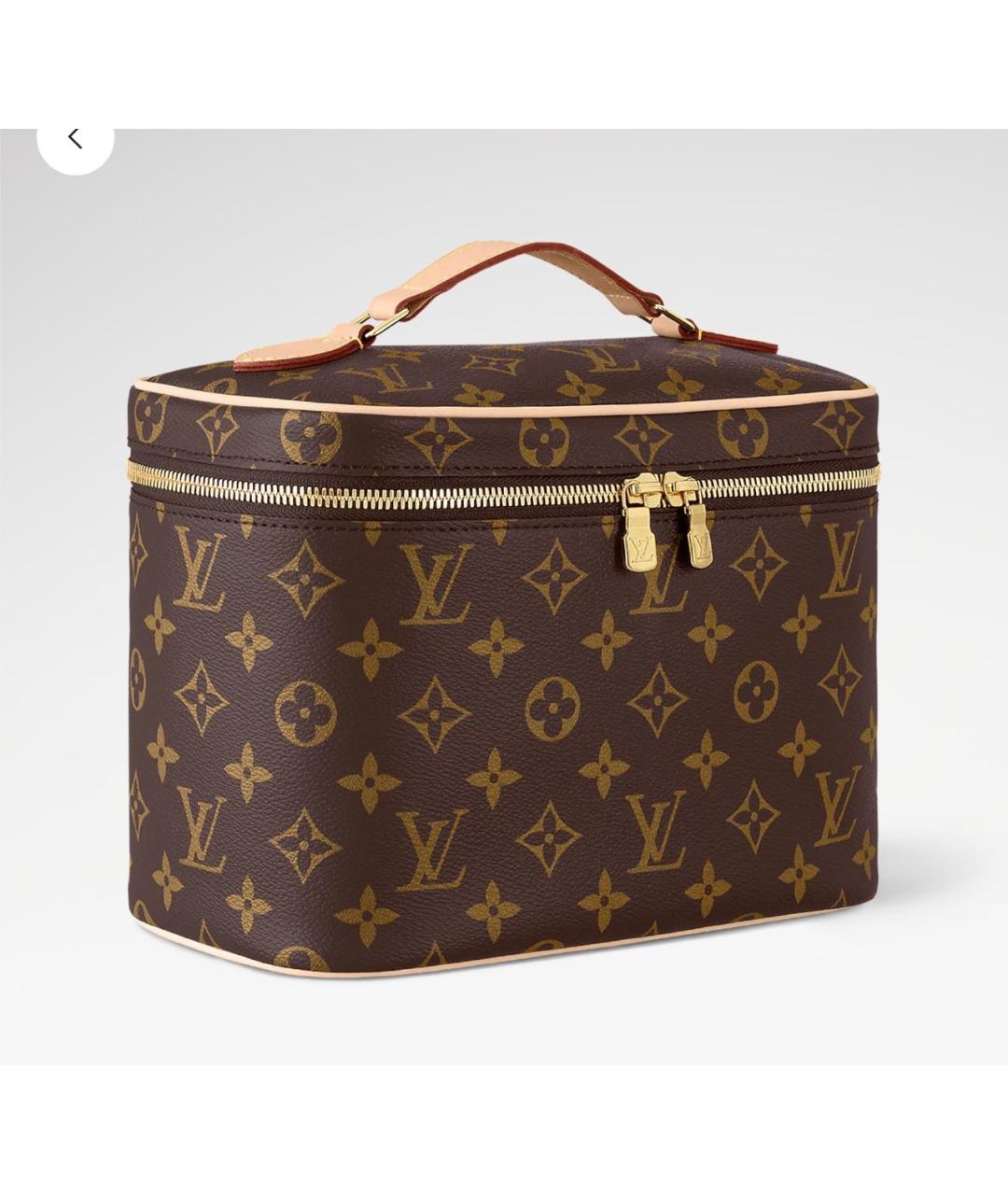 LOUIS VUITTON Коричневая косметичка из канвы, фото 2
