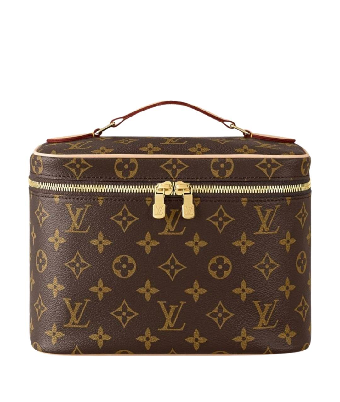 LOUIS VUITTON Коричневая косметичка из канвы, фото 1