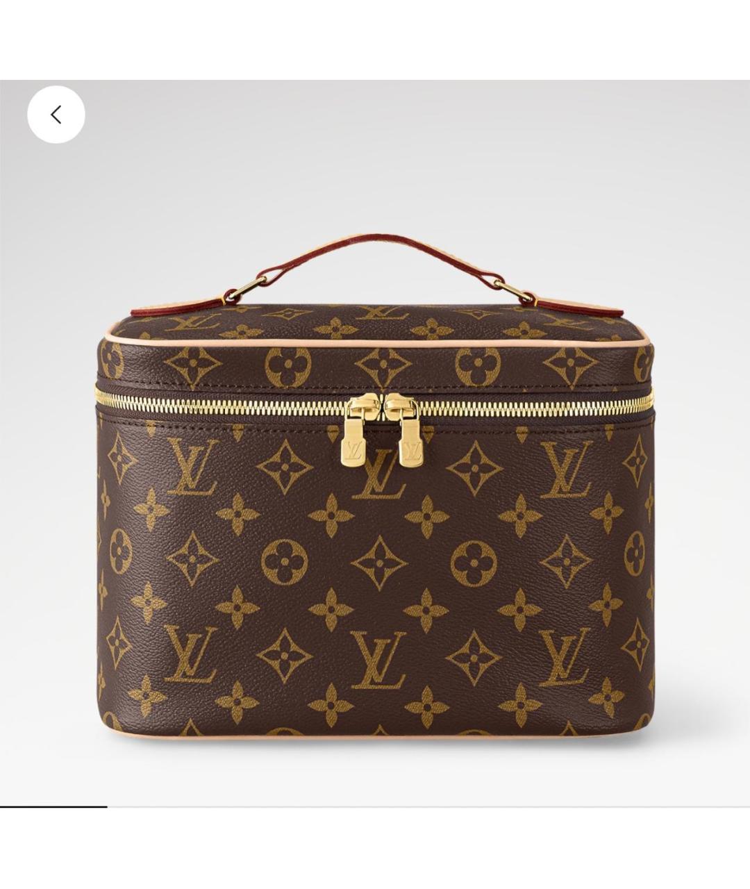 LOUIS VUITTON Коричневая косметичка из канвы, фото 7