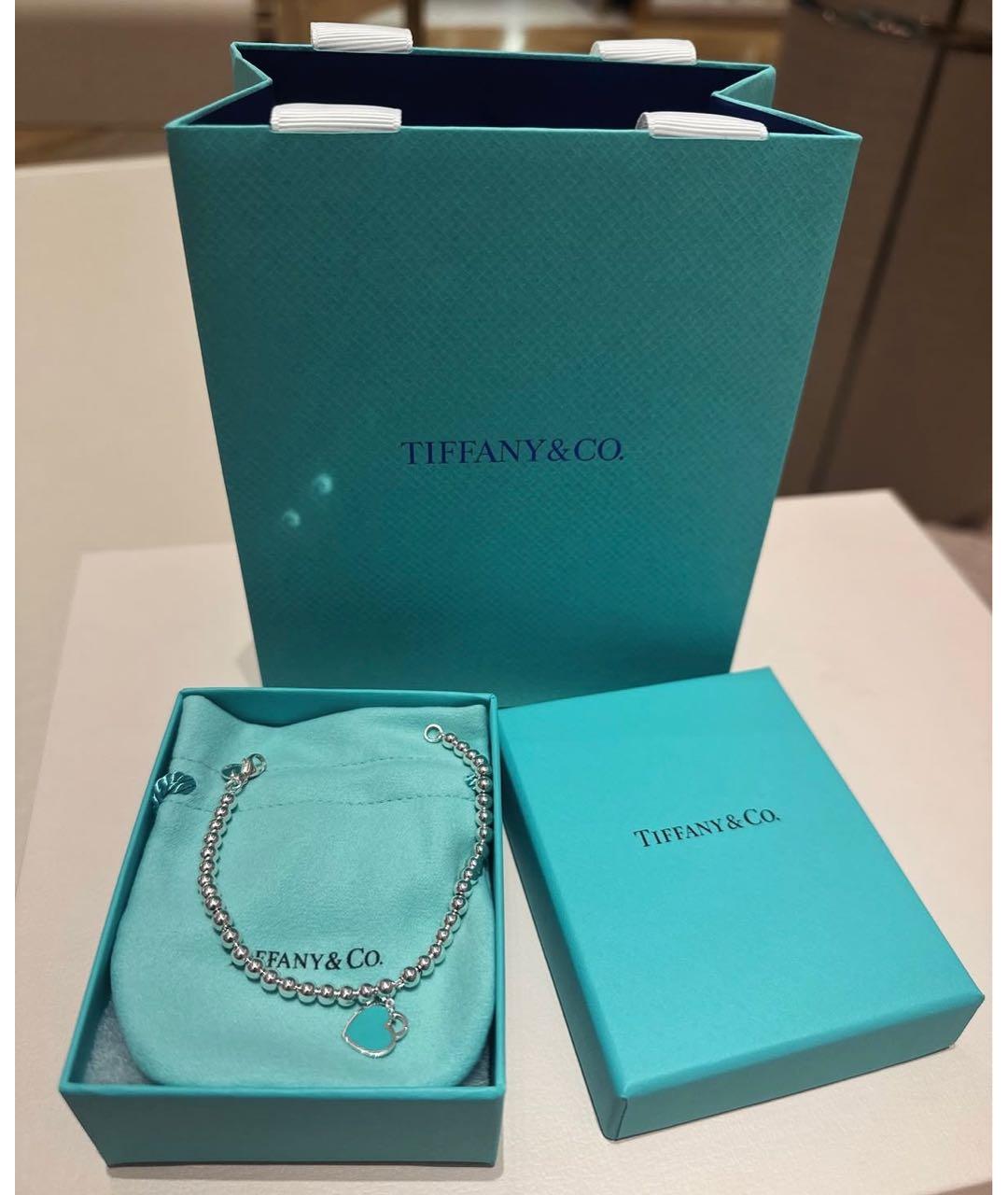 TIFFANY&CO Голубой серебряный браслет, фото 4